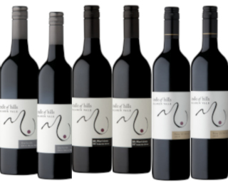 Bottles of Shiraz Mourvedre, Cabernet Shiraz, Cabernet Sauvignon and Row 23 Shiraz